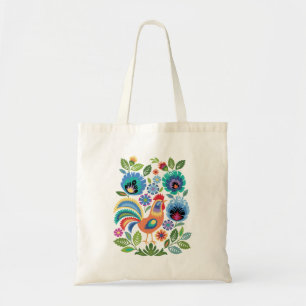 Wycinanki Hahn & Blumen, Polnischer Volksstil Tragetasche