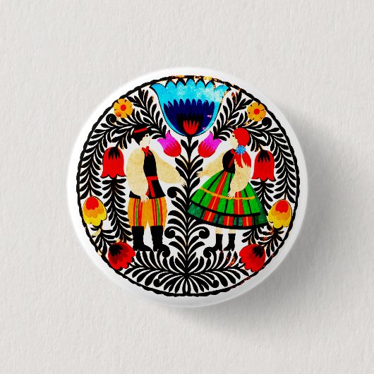 Wycinanki Knopf Button (Vorderseite)