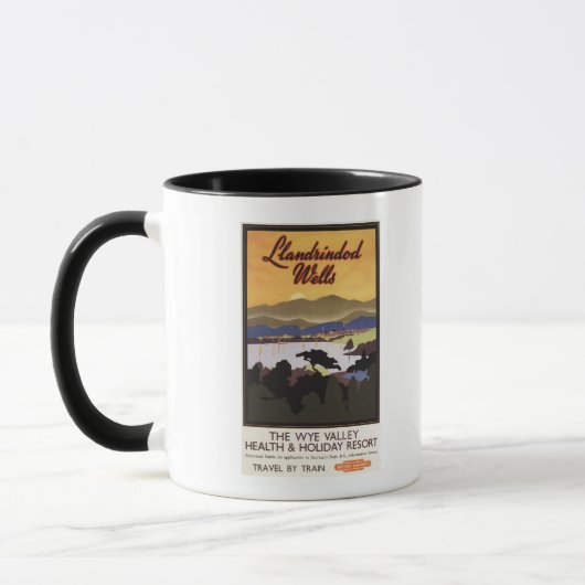 Wye Valley Resort British Rail Poster Tasse (Links)