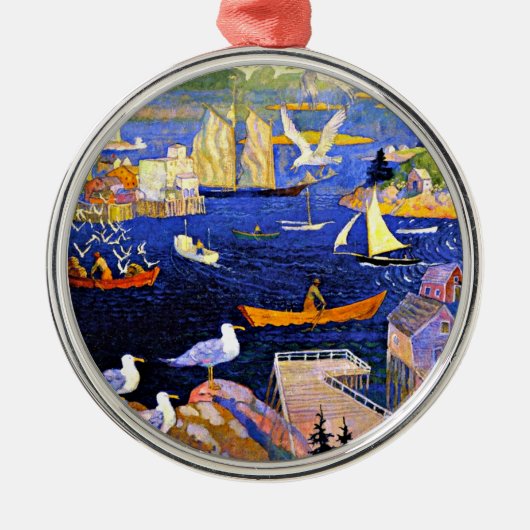 Wyeth - Der Hafen bei Heringsausschnitt Ornament Aus Metall (Vorne)