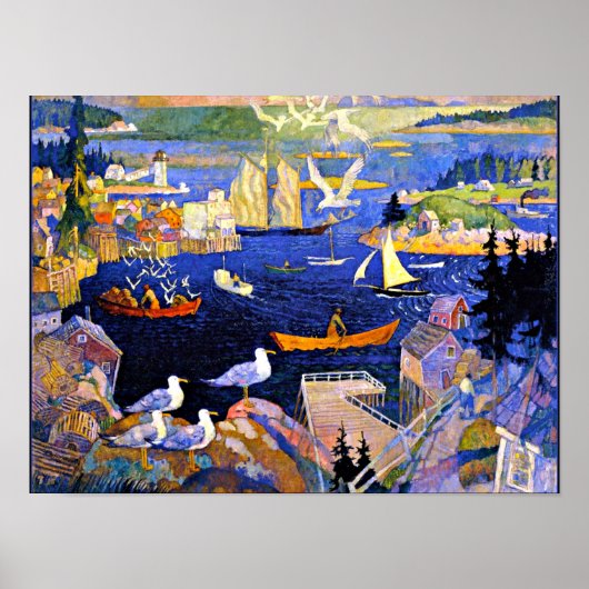Wyeth - Der Hafen bei Heringsausschnitt Poster (Vorne)