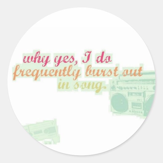 WYIDFBOIS Sticker! Runder Aufkleber (Vorderseite)