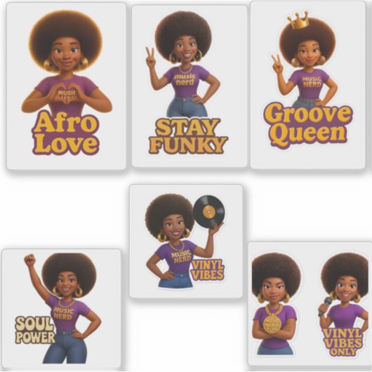 Wyldflow3r Funk Sticker Pack | Retro Soul Vibes (Vorderseite)