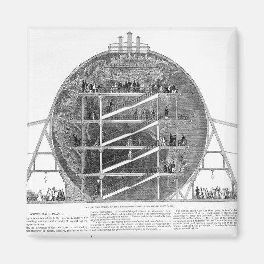 Wylds Modell der Erde, 1851 Magnet (Vorne)