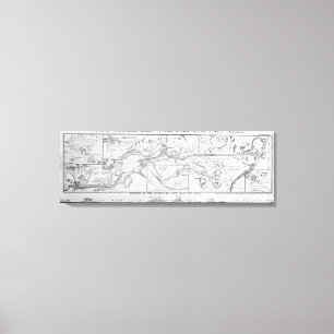 Wylds Offizielle Karte des Suez-Seekanals Leinwanddruck