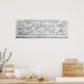 Wylds Offizielle Karte des Suez-Seekanals Poster (Küche)