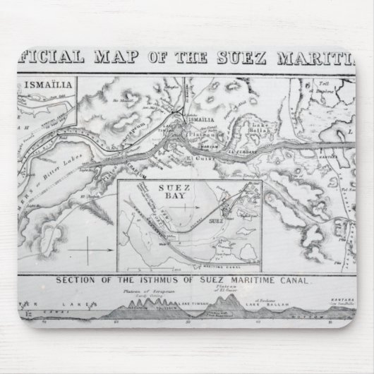 Wylds offizielle Karte des Suezseekanals Mousepad (Vorne)