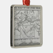 Wylds offizielle Karte des Suezseekanals Silbernes Ornament (Rechts)