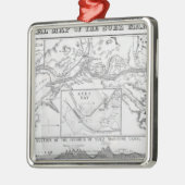 Wylds offizielle Karte des Suezseekanals Silbernes Ornament (Links)