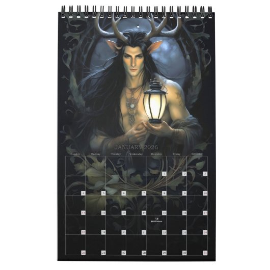 Wyldwood Fauns 2024 Pagan Calendar Kalender (Jan 2026)