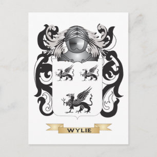 Wylie Familienwappen (Wappenrüstung) Postkarte