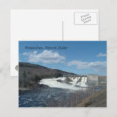 Wyman Dam Hydro Station, Moskau, Maine Postkarte (Vorne/Hinten)