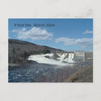 Wyman Dam Hydro Station, Moskau, Maine Postkarte