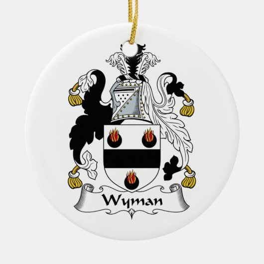 Wyman Familienwappen Keramik Ornament (Vorne)