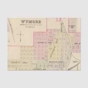 Wymore und Filley, Nebraska Seidenpapier