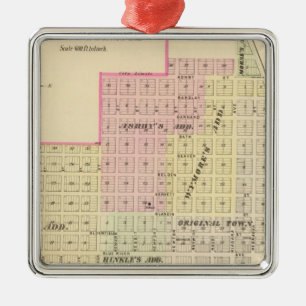 Wymore und Filley, Nebraska Silbernes Ornament