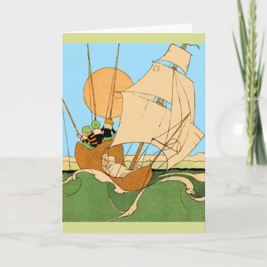 Wynken, Blynken und Kopfnicken Karte (Vorderseite)