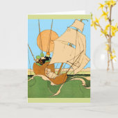 Wynken, Blynken und Kopfnicken Karte (Gelbe Blume)