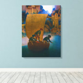 Wynken, Blynken und Nod, 1905 von Maxfield Parrish Leinwanddruck (Insitu (Holzboden))