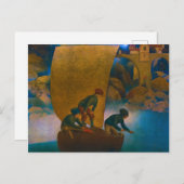 Wynken, Blynken und Nod, 1905 von Maxfield Parrish Postkarte (Vorne/Hinten)