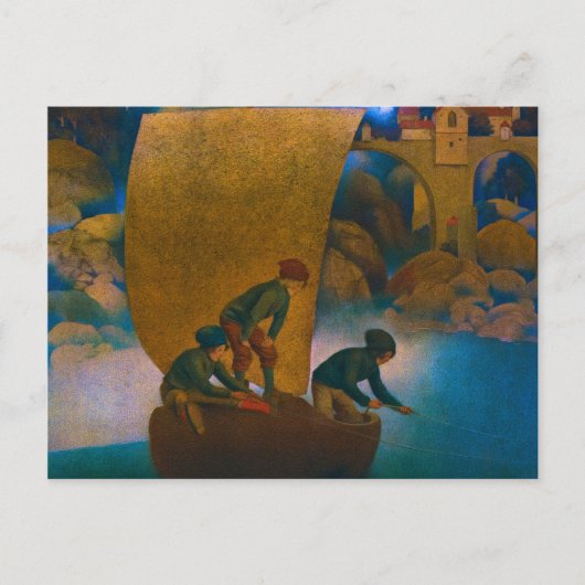 Wynken, Blynken und Nod, 1905 von Maxfield Parrish Postkarte (Vorderseite)