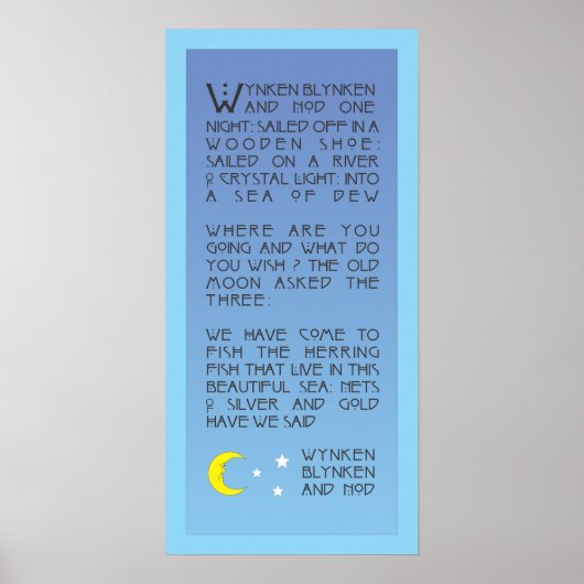 Wynken, Blynken und Nod Poster (Vorne)