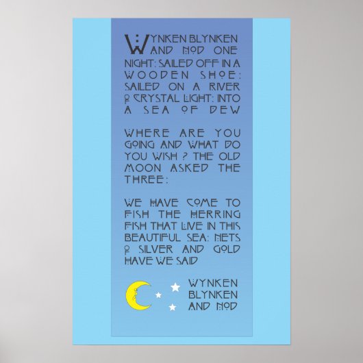 Wynken, Blynken und Nod Poster (Vorne)