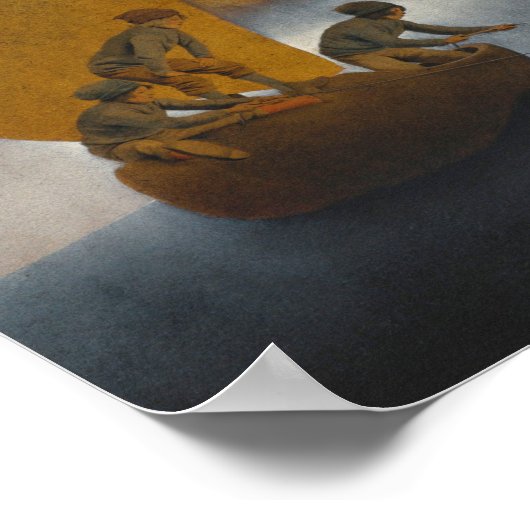 Wynken Blynken und Nod von Maxfield Parrish 1902 Poster (Ecke)