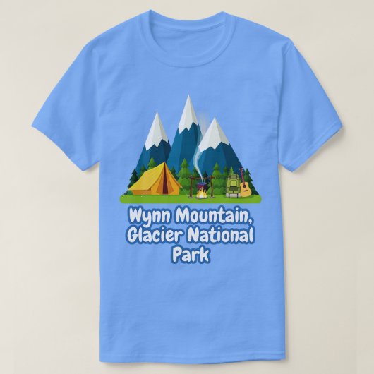 Wynn Mountain Glacier Nationalpark T-Shirt (Design vorne)