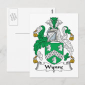 Wynne Familienwappen Postkarte (Vorne/Hinten)