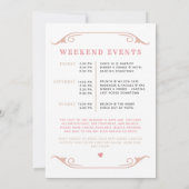 WYNONA Blush Pink Letzte Rodeo Cowgirl Bachelorett Einladung (Rückseite)