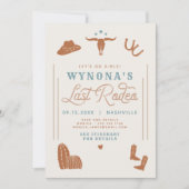 WYNONA Bohemisch letzte Rodeo Cowgirl Bachelorette Einladung (Vorderseite)