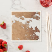 WYNONA Brown Cow Print Country Western Ranch Thema Serviette (Beispiel)