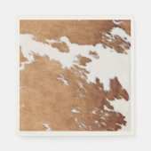 WYNONA Brown Cow Print Country Western Ranch Thema Serviette (Vorderseite)