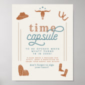 WYNONA Burnt Orange Blue Cowboy Time Kapsel Poster (Vorne)