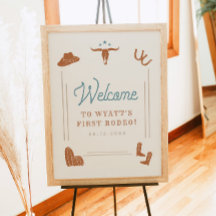 WYNONA Cowboy First Rodeo Geburtstag Willkommen