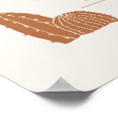 WYNONA Orange Blue Cowboy Couples Dusche Willkomme Poster (Ecke)