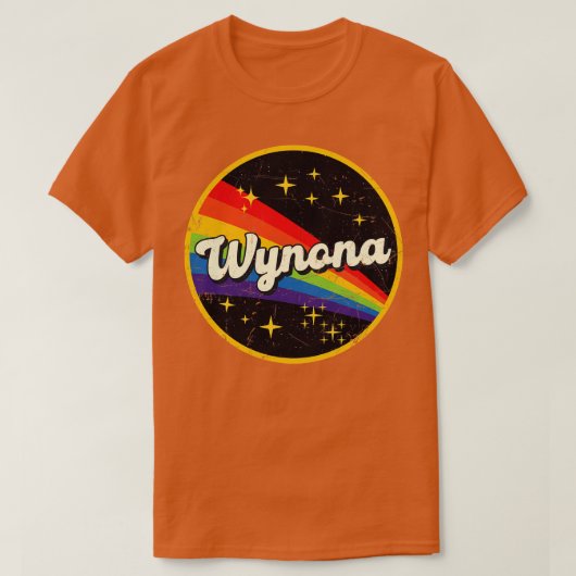Wynona Rainbow In Space Vintag GrungeStyle T-Shirt (Design vorne)