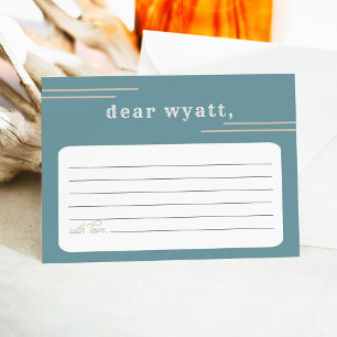 WYNONA Terracotta Aquamarin Rodeo Cowboy Time Kaps Begleitkarte