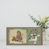 Wynter Blessins Snowman-Foto-Karte Feiertagskarte (Stehend Vorderseite)