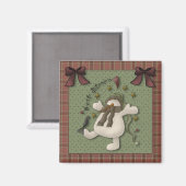 Wynter Blessins Snowman Magnet (Vorderseite/Rückseite)