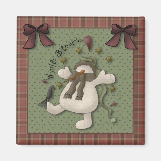 Wynter Blessins Snowman Magnet (Vorne)