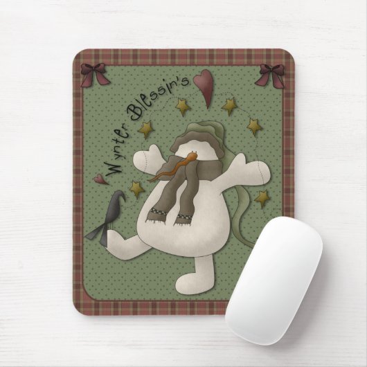 Wynter Blessins Snowman Mousepad (Mit Mouse)