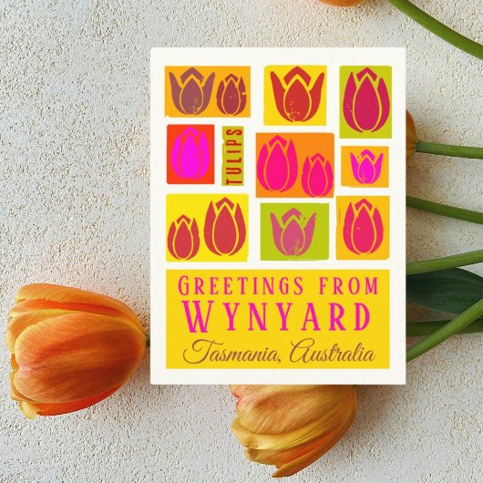 Wynyard Tasmania Australien Tulip Felder Postkarte