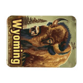 Wyoming American Bison Magnet (Horizontal)