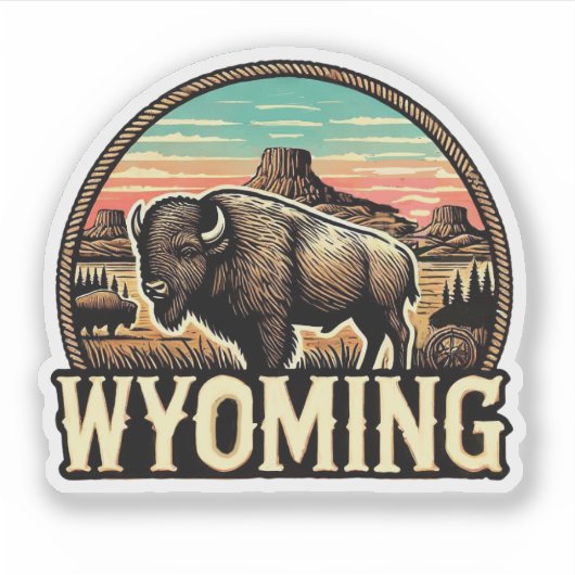 Wyoming Aufkleber (Vorderseite)