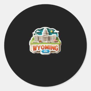 Wyoming-Aufkleber Runder Aufkleber