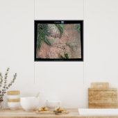 Wyoming aus dem Satellitenplakat Poster (Küche)