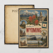 Wyoming Authentische Vintage-Postkarte Postkarte (Vorne/Hinten)