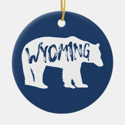 Wyoming Bär Keramik Ornament (Vorne)